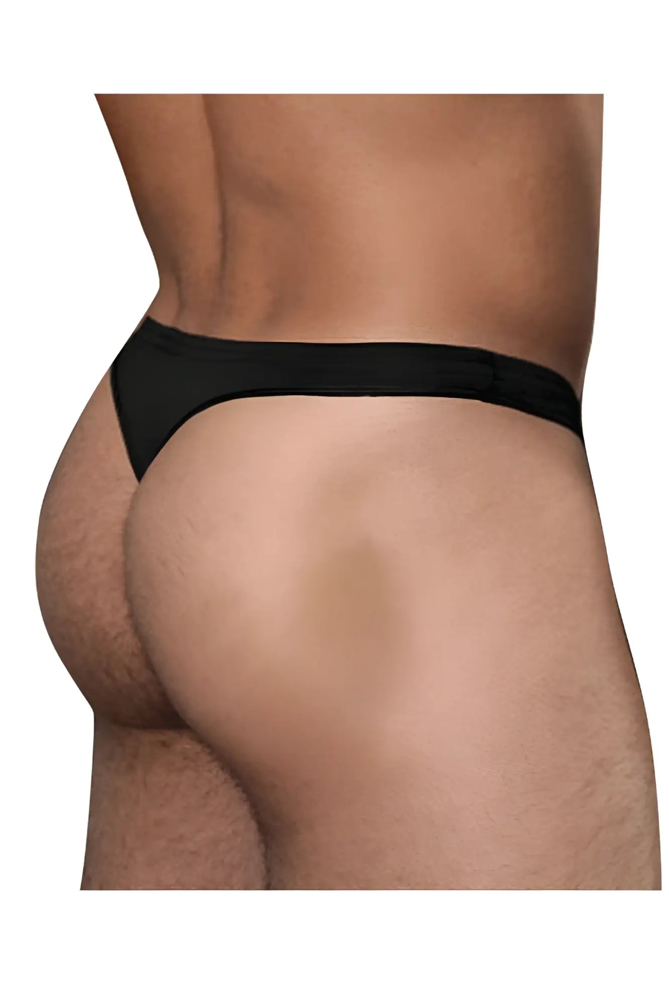 Black doreanse 1392-blk euro thong underwear with smooth stretchy fabric waistband for comfortable fit