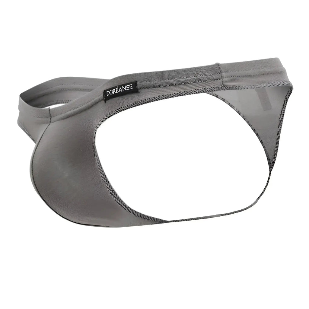 Gray doreanse 1392-smk euro thong briefs in smoke color made of smooth stretchy fabric with a sleek minimalist design