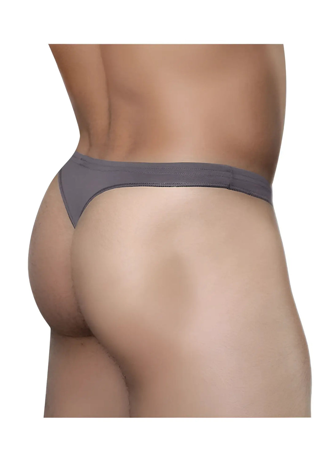 Gray thong by doreanse 1392-smk euro thong color smoke made of smooth stretchy fabric with minimalist design