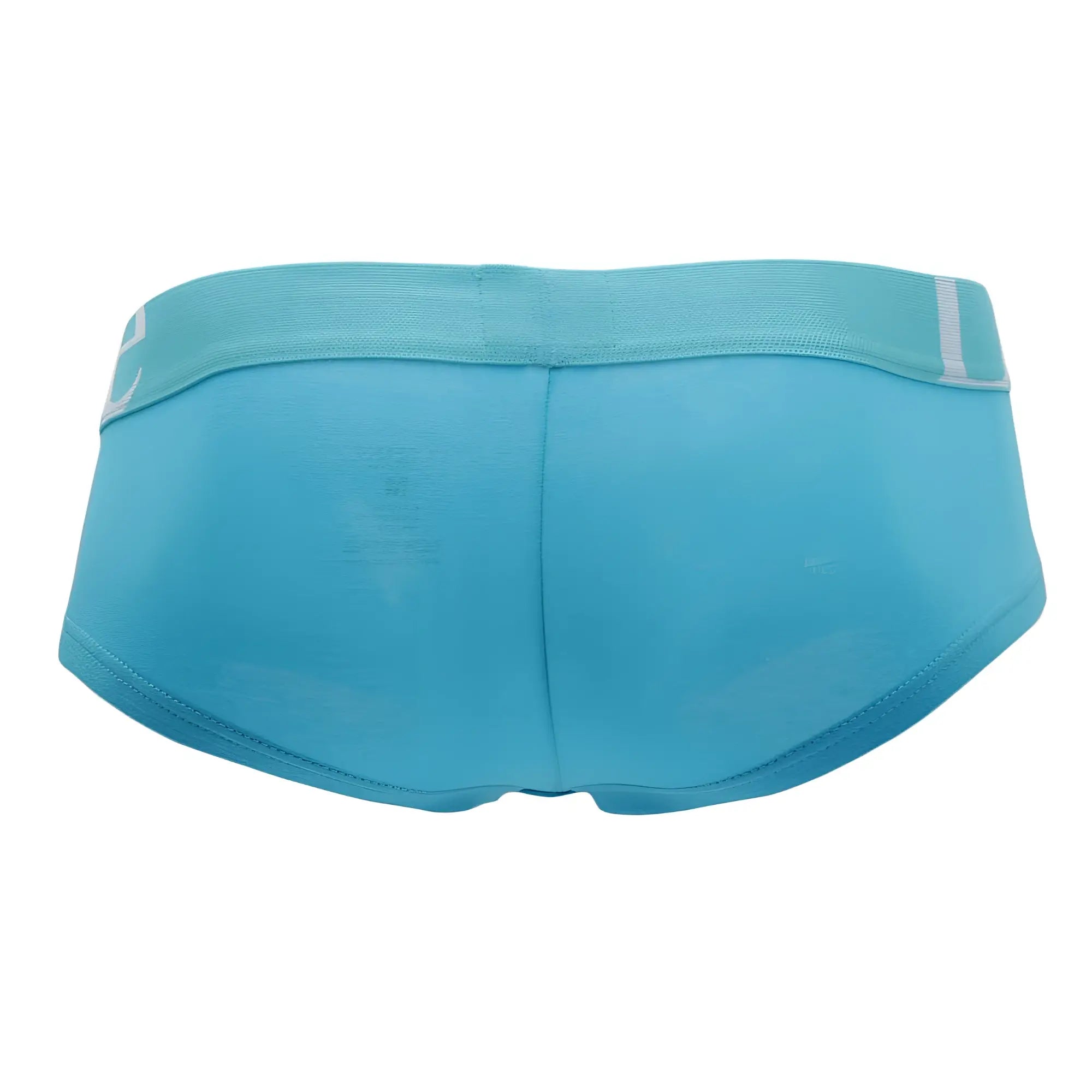Light blue doreanse 1779-trq pouch mini trunk briefs with matching waistband and subtle white stripe detail