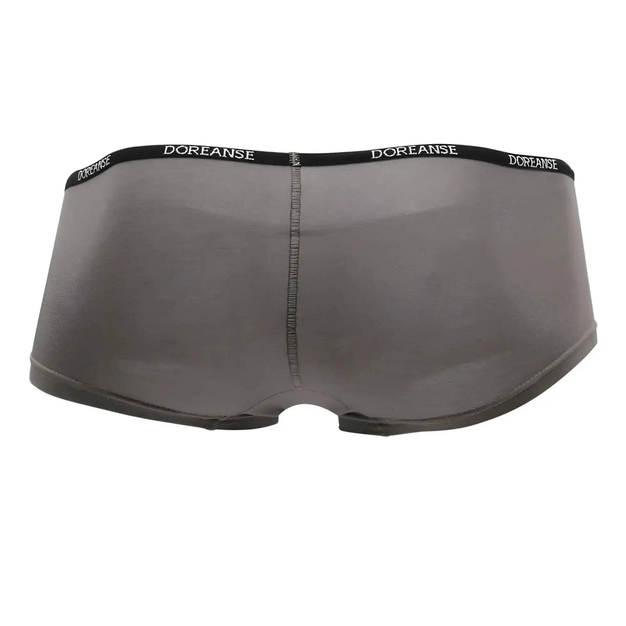 Doreanse 1781-smk naked mini trunk gray doreange briefs with black waistband and white brand lettering