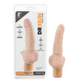 Beige silicone vibrating cock ring with rounded head and textured shaft by dr skin for enhanced pleasure
