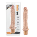 Dr Skin vibrating beige cock vibe 8 by 9.75 inches designed for intimate personal use with realistic texture