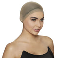 Nude sheer mesh wig cap by Dreamgirl featuring seamless hair coverage in one size for natural look