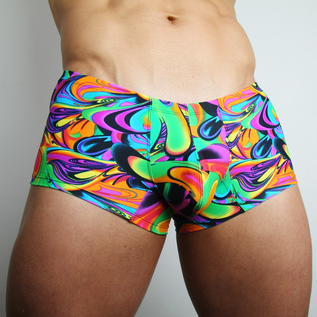 downundergear Men's crowdpleaser - Peacock Mini Boxer Trunk