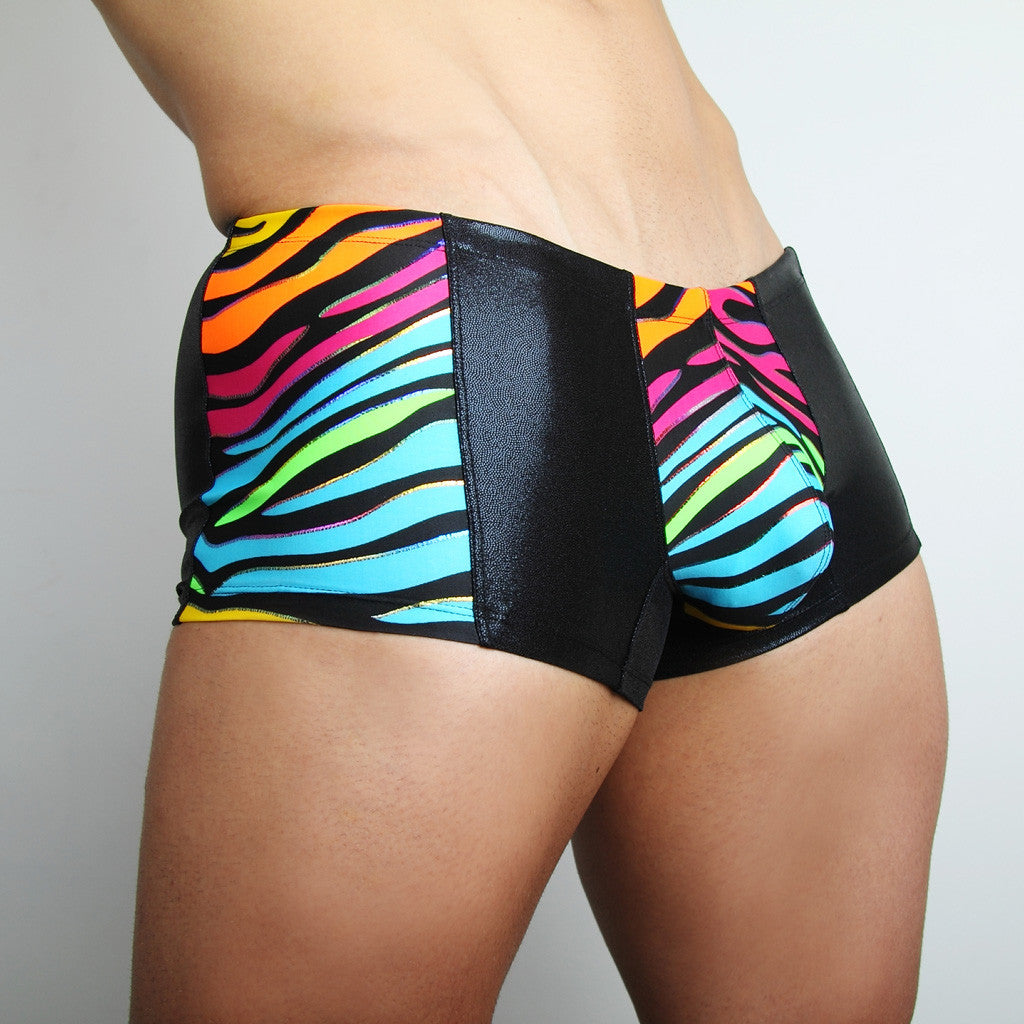downundergear Men's allnighter - Neon Strada Panelled Mini Boxer Trunk
