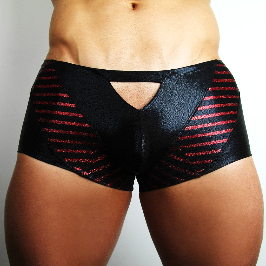 downundergear Men's K'roader - Cabaret Red V Panelled Mini Boxer
