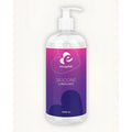 A clear plastic bottle with white pump containing easyglide silicone lubricant in purple and pink packaging 1kg