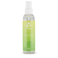 Clear plastic EasyGlide toy cleaner spray bottle with white nozzle and lime green label 150 ml capacity