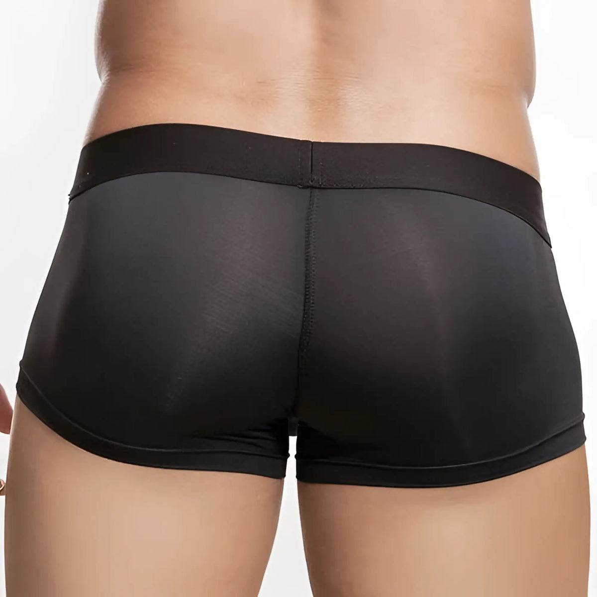 Black mesh briefs Edipous ED5404 boxer brief with solid black elastic waistband for comfortable everyday wear