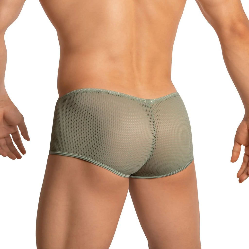 Olive green mesh briefs edipous edj022 with subtle textured pattern and elastic waistband for comfortable wear