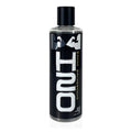 Black cylindrical bottle of maxxxx h2o water-based massage gel with black cap and silver logo for elbow grease use