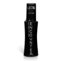Black silicone bottle labeled encounter with white text and matching cap for elbow grease lasting silicone lubricant 2oz