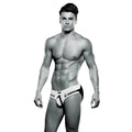 Black and white athletic briefs envy bulge jock white xl with bold geometric design for activewear use