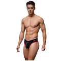 Envy Envy Sport mesh jock black S/M showing black and red mesh briefs with a sleek form-fitting design