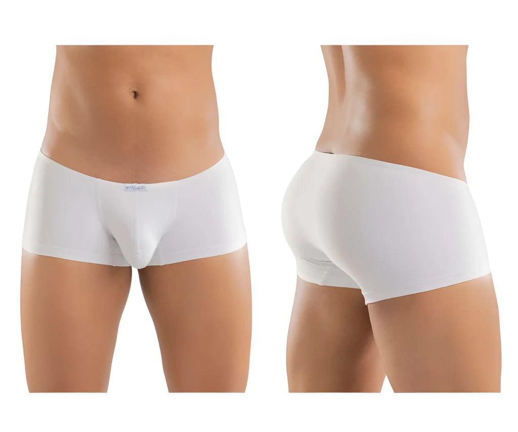 ErgoWear ew1167 x4d white men’s briefs with smooth form-fitting design and subtle waistband logo visible from the front