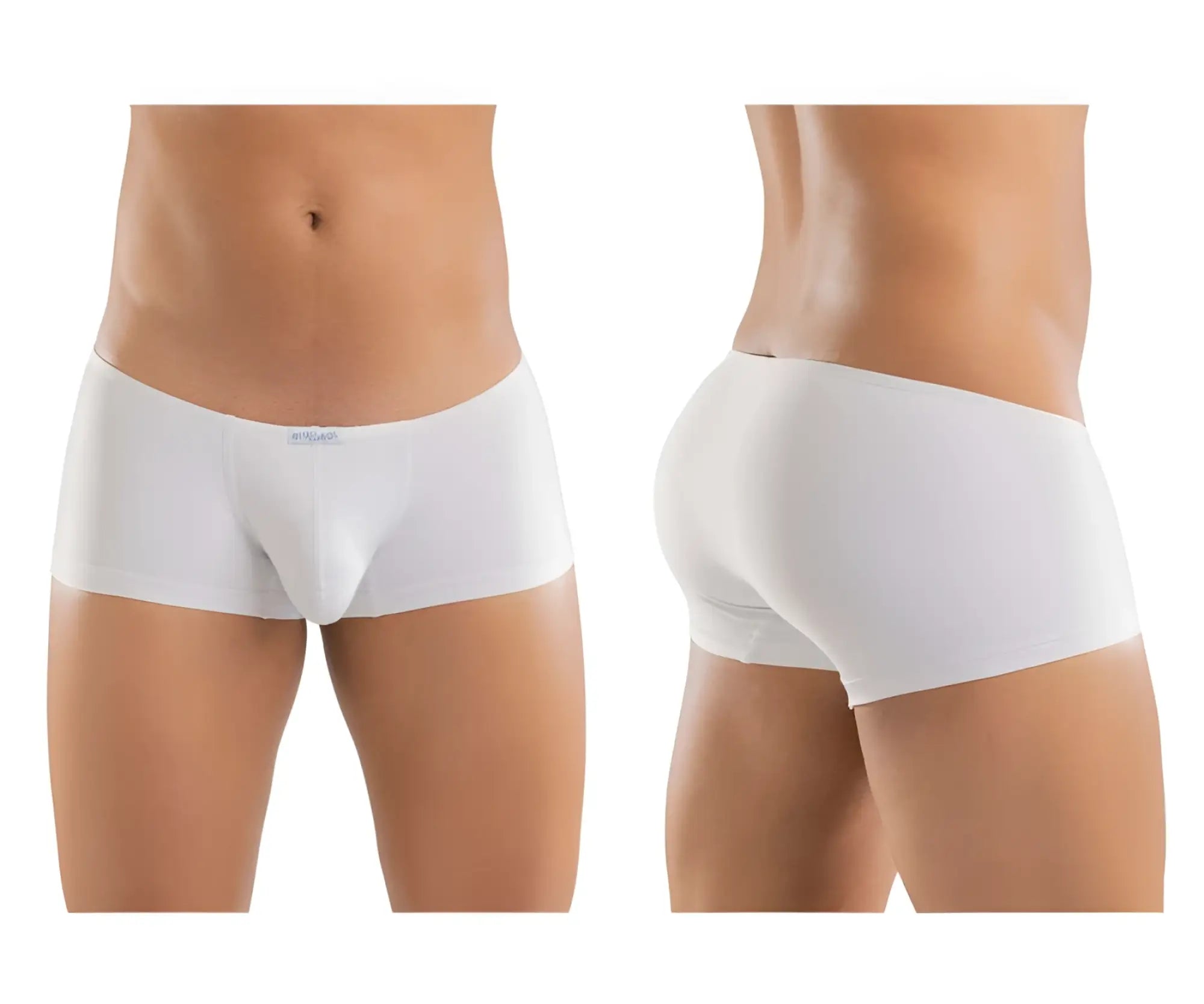 ErgoWear ew1167 x4d white men’s briefs with smooth form-fitting design and subtle waistband logo visible from the front