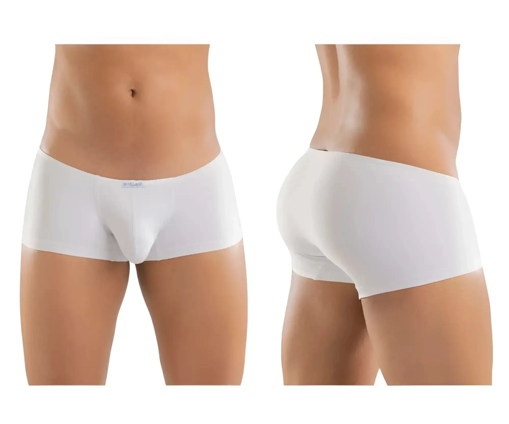 ErgoWear ew1167 x4d white men’s briefs with smooth form-fitting design and subtle waistband logo visible from the front