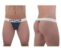 Navy blue ergo wear ew1470 max cotton thong with white waistband and black logo on front for comfortable daily wear