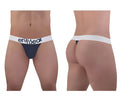 Navy blue ergo wear ew1470 max cotton thong with white waistband and black logo on front for comfortable daily wear