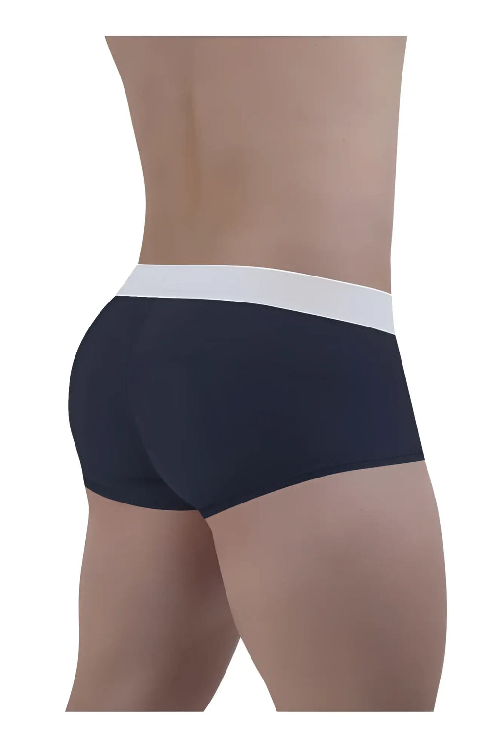 Black briefs with a white waistband made of cotton by ergowear ew1472 max trunks in navy blue