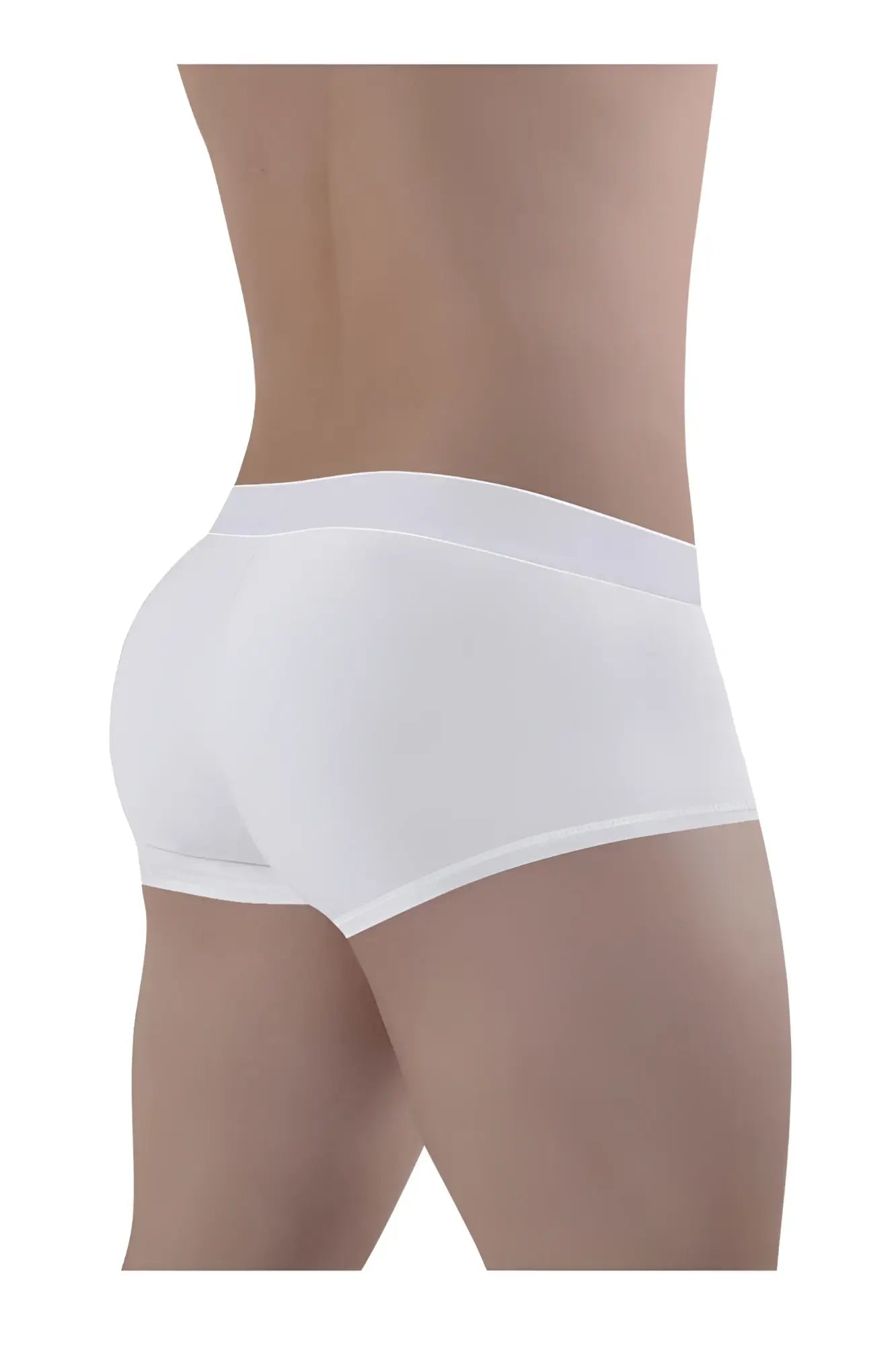 White ergo wear ew1476 max cotton trunks with smooth seamless design and elastic waistband for comfortable fit