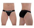 Black ergonomic bikini briefs made of cotton with white ergo gear branding on the waistband by ergowear ew1483 max