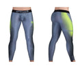 Gray and neon green ergowear ew1604 max se athletic leggings with textured form-fitting design for activewear use