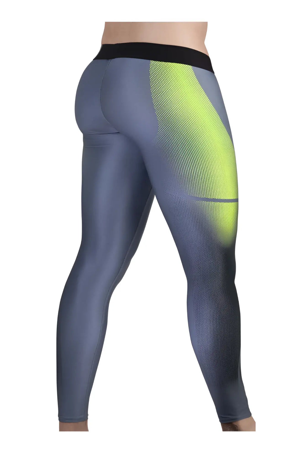 ErgoWear ew1604 max se athletic pants in gray and neon yellow with black waistband for active wear