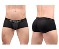 Black ergo wear ew1689 max flow trunks with ergonomic design and textured mesh fabric for breathability