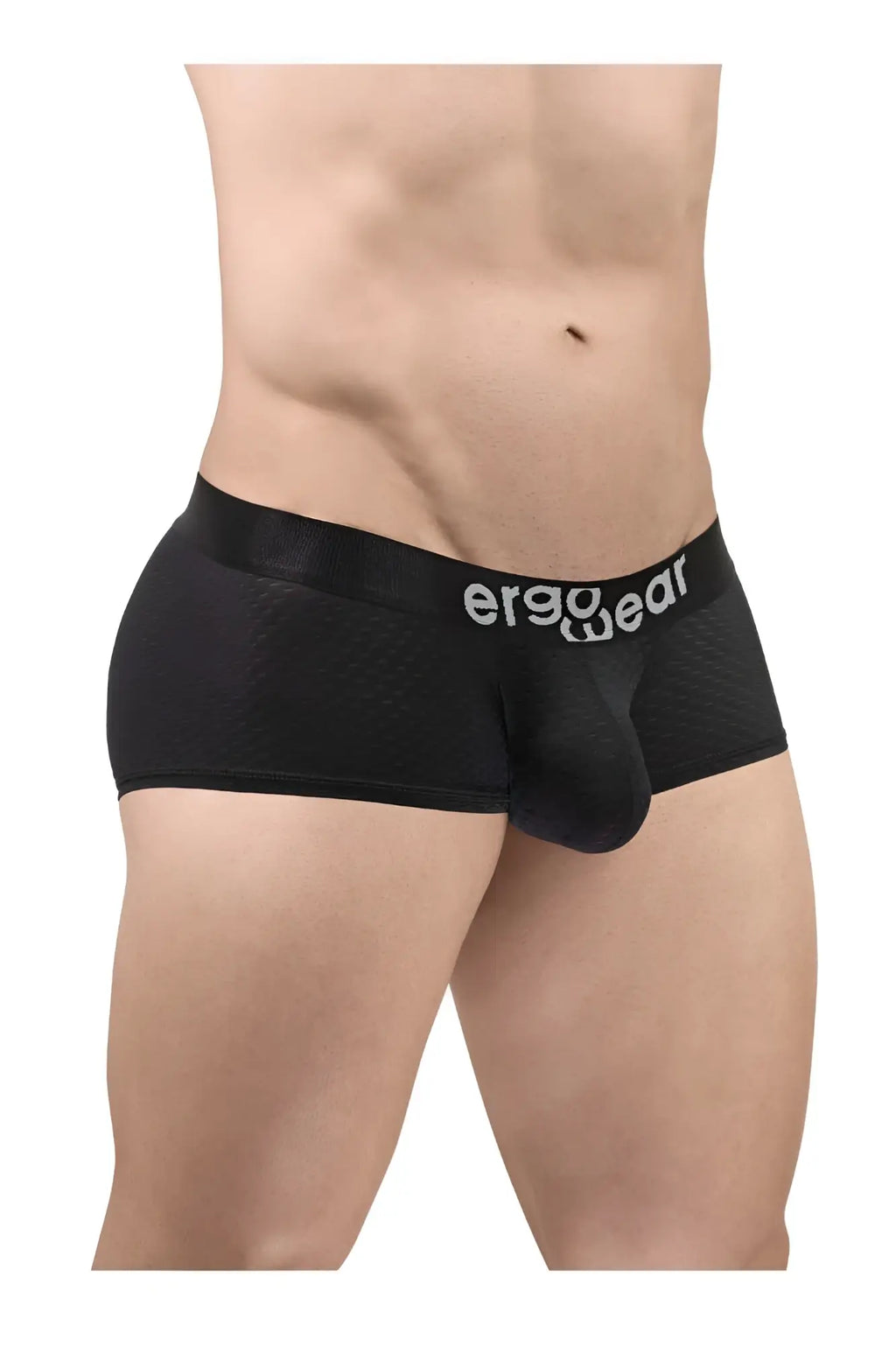 ErgoWear ew1689 max flow black ergonomic briefs with textured mesh fabric and white logo on waistband