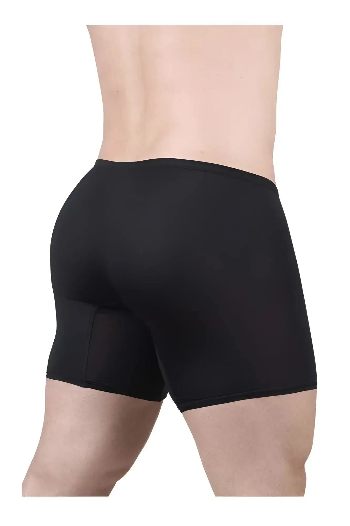 Black ergowear ew1702 x4d boxer briefs in smooth stretchy fabric with a subtle back seam detail shown from the back