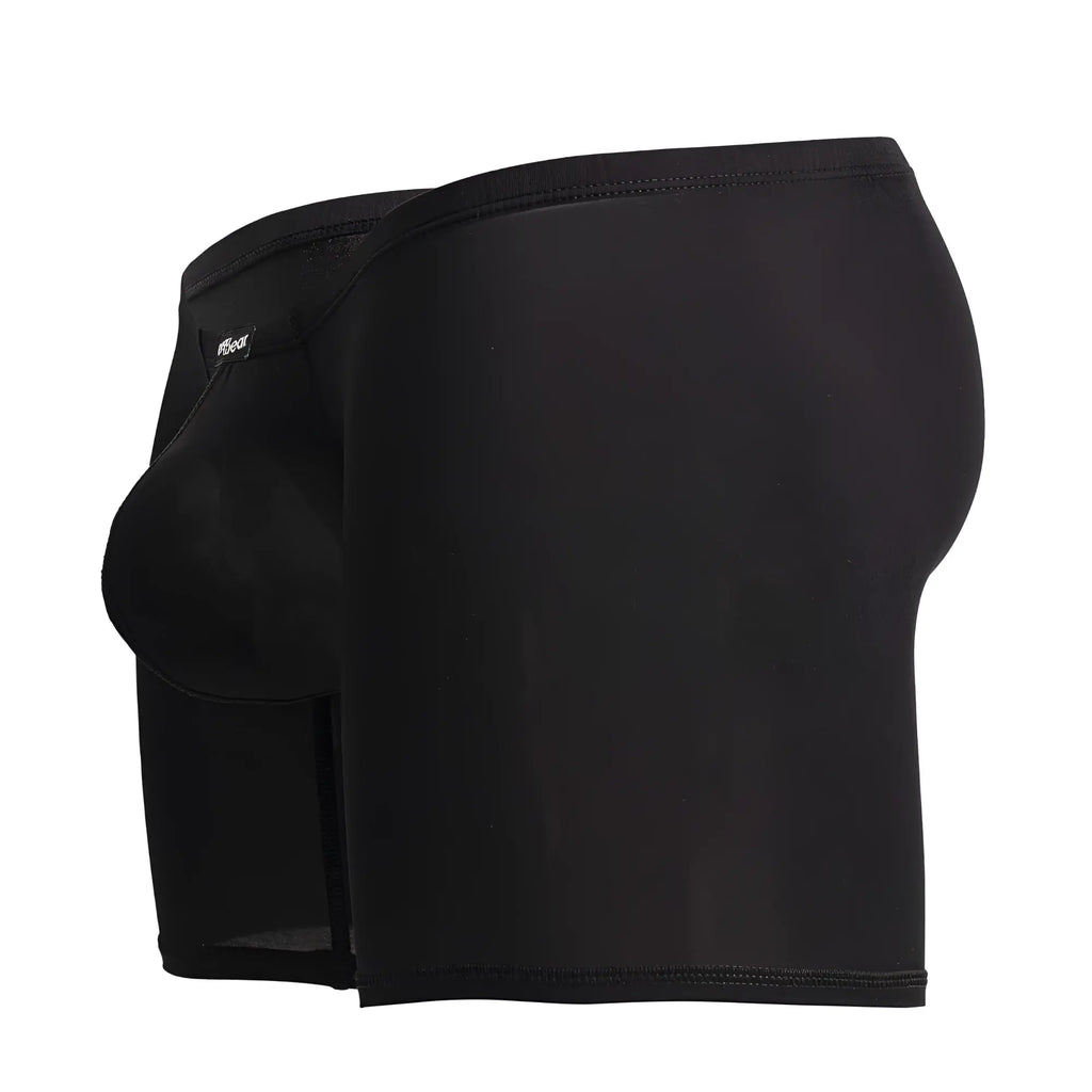 ErgoWear EW1702 X4D black men’s boxer briefs with smooth form-fitting fabric and subtle waistband brand tag