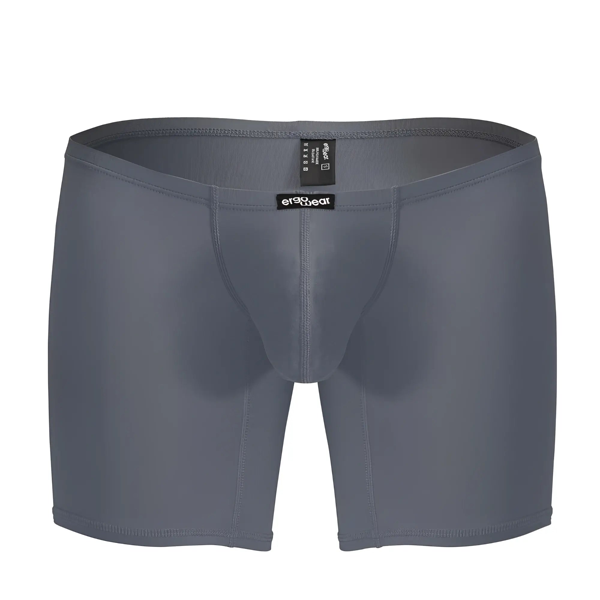 Ergowear ew1706 x4d men’s gray boxer briefs with smooth form-fitting fabric and subtle stitching details