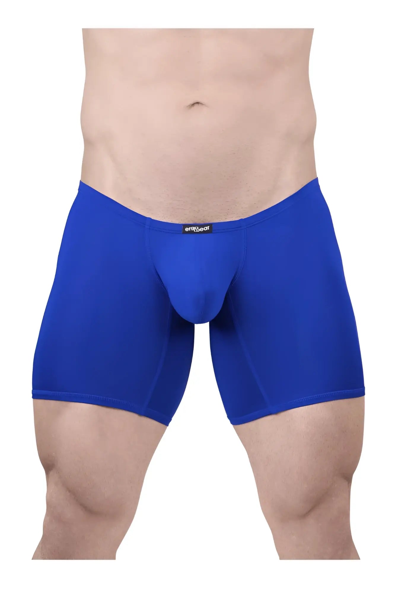 Bright blue ergo wear ew1710 x4d boxer briefs with smooth stretchy fabric and subtle waistband brand tag