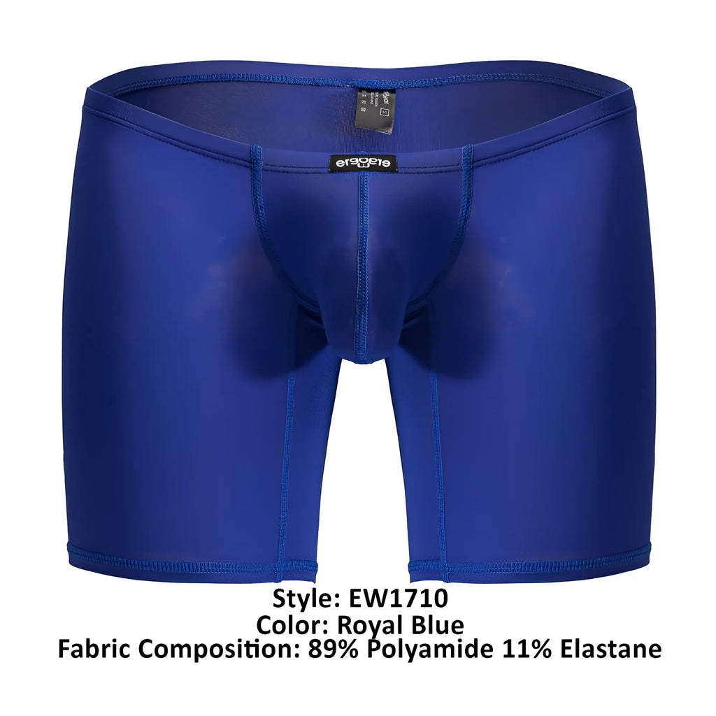 Ergowear ew1710 x4d royal blue men’s boxer briefs with snug fit seam detailing made of 89% polyamide 11% elastane