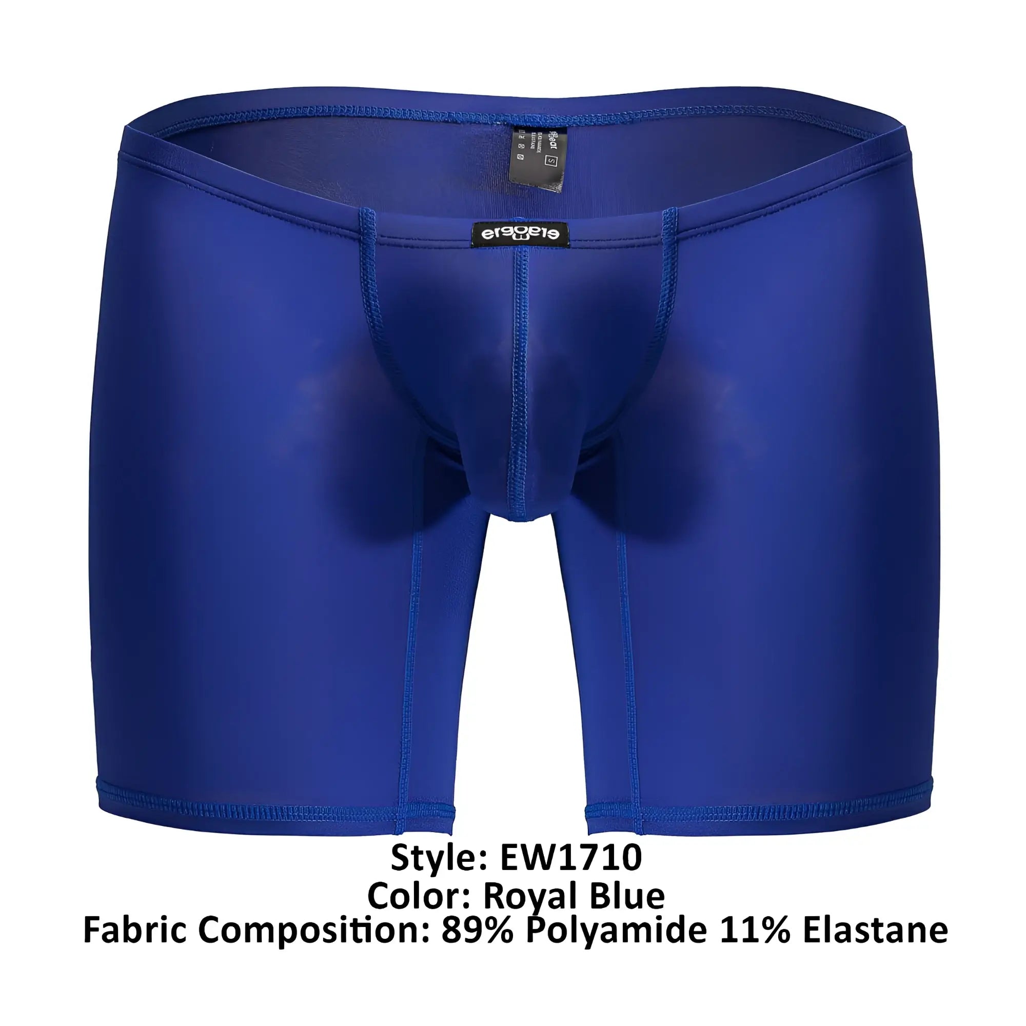 Ergowear ew1710 x4d royal blue men’s boxer briefs with snug fit seam detailing made of 89% polyamide 11% elastane