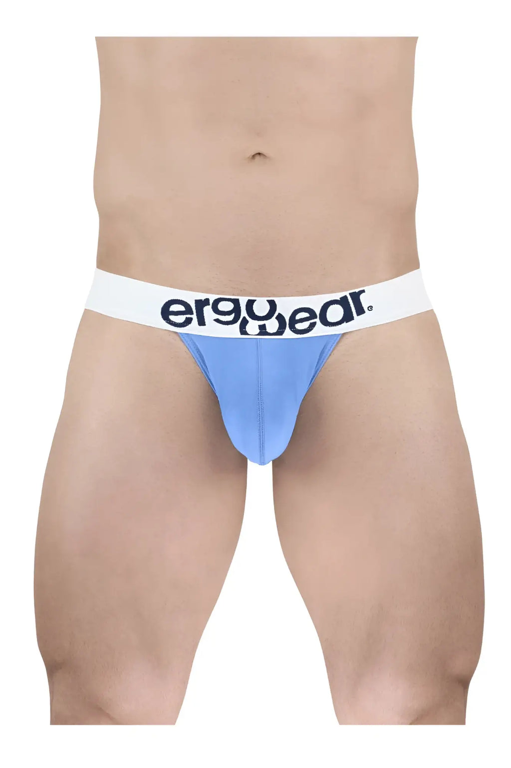 Light blue ergonomic briefs with white ergonomic wear waistband made of cotton for comfortable daily use