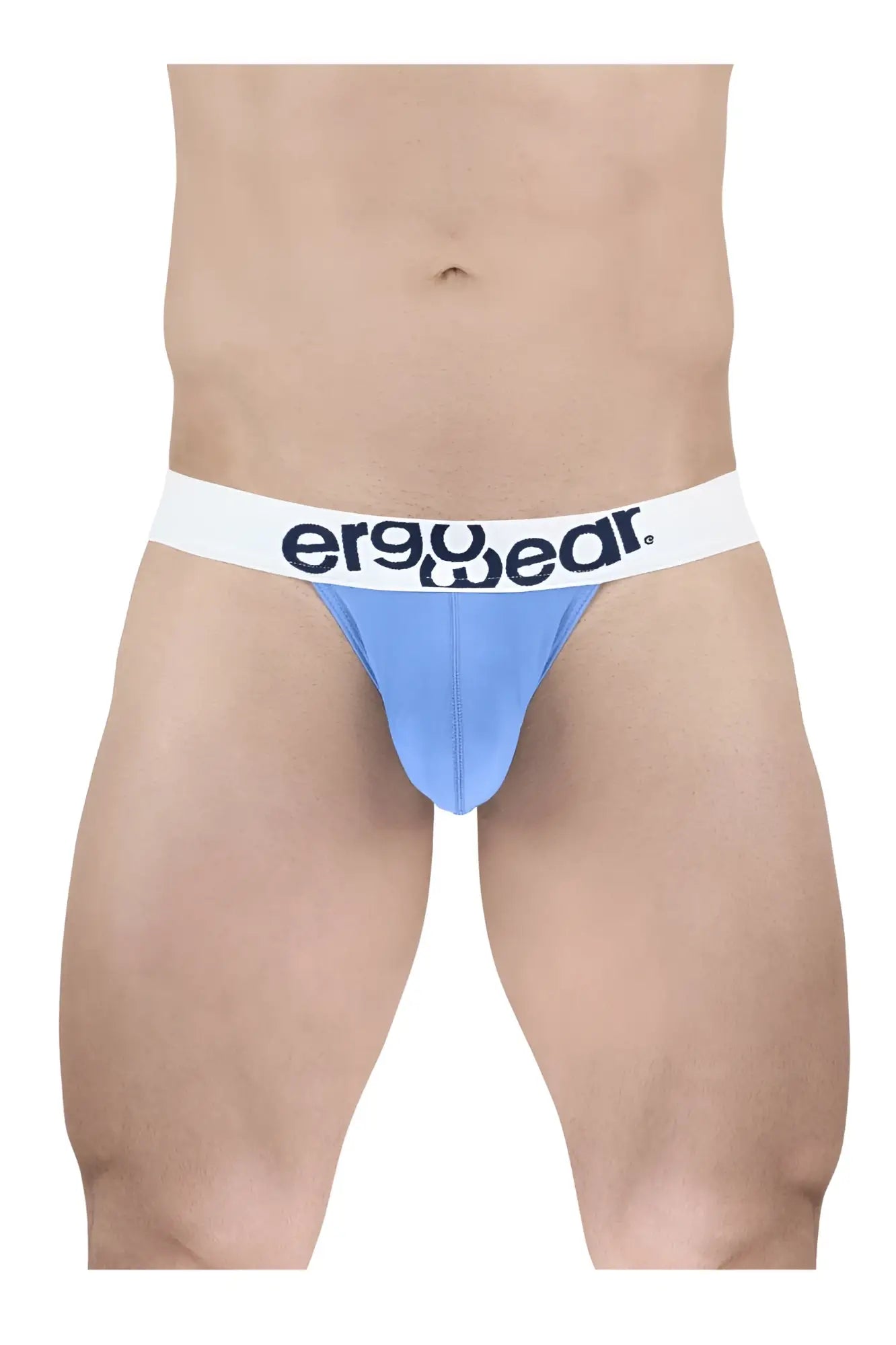 Light blue ergonomic briefs with white ergonomic wear waistband made of cotton for comfortable daily use