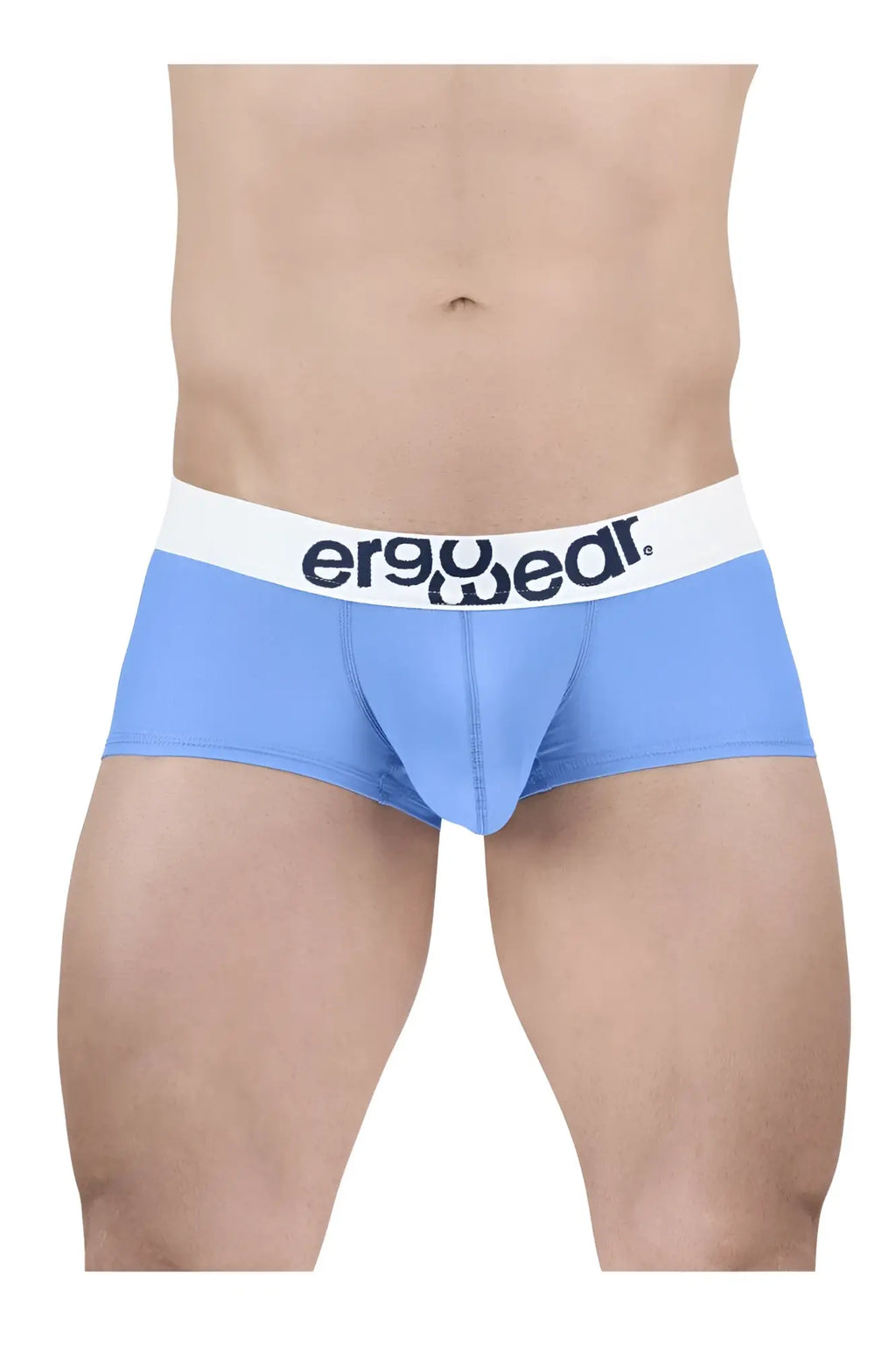Light blue ergoWear ew1713 max cotton ergonomic briefs with white waistband and black logo text