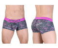 Ergowear ew1716 max se camo trunks pink with pink gray camouflage pattern and bright pink ergowear waistband men’s briefs