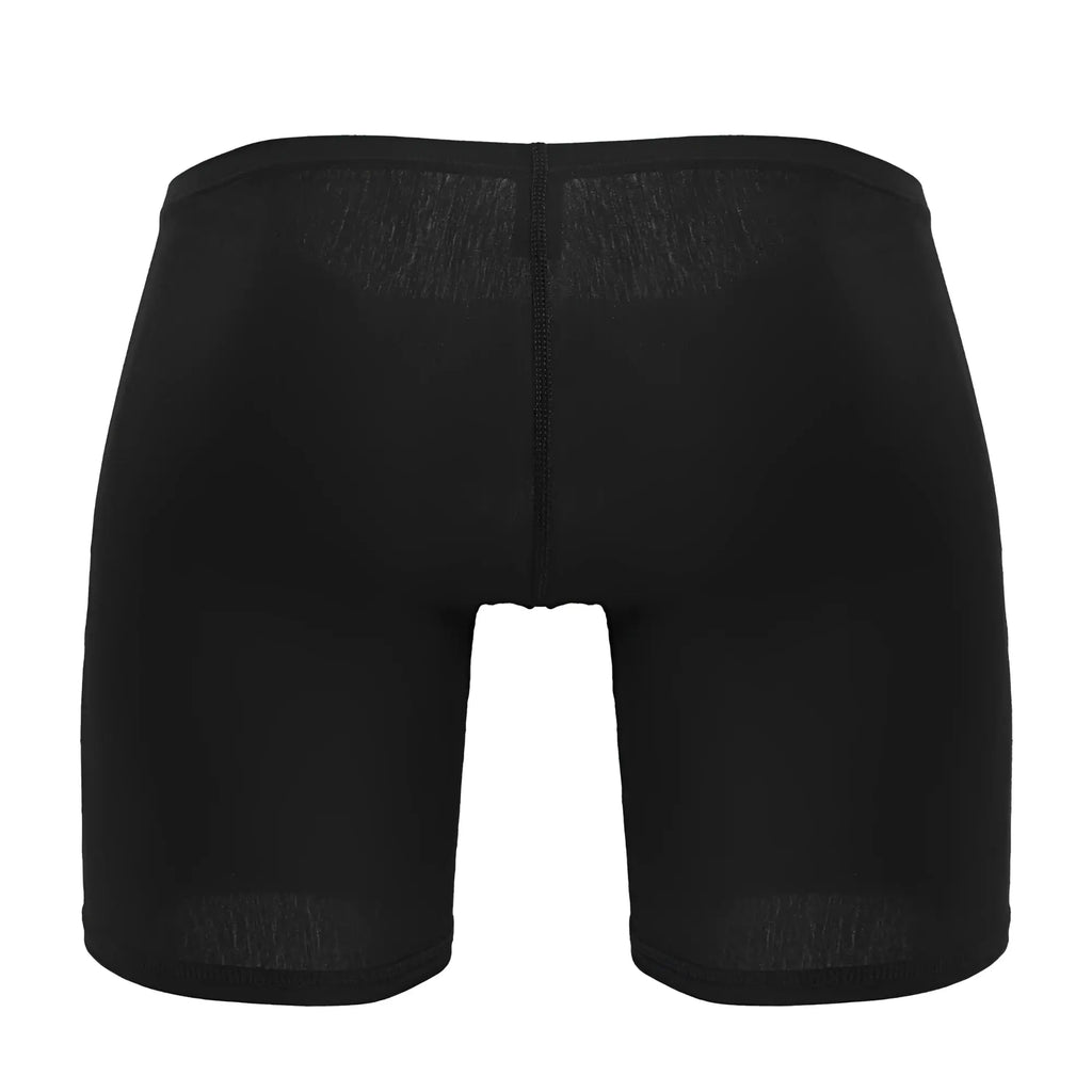 Black ergo wear ew1729 feel gr8 cotton boxer briefs showing the back side with mesh panel and reinforced seams