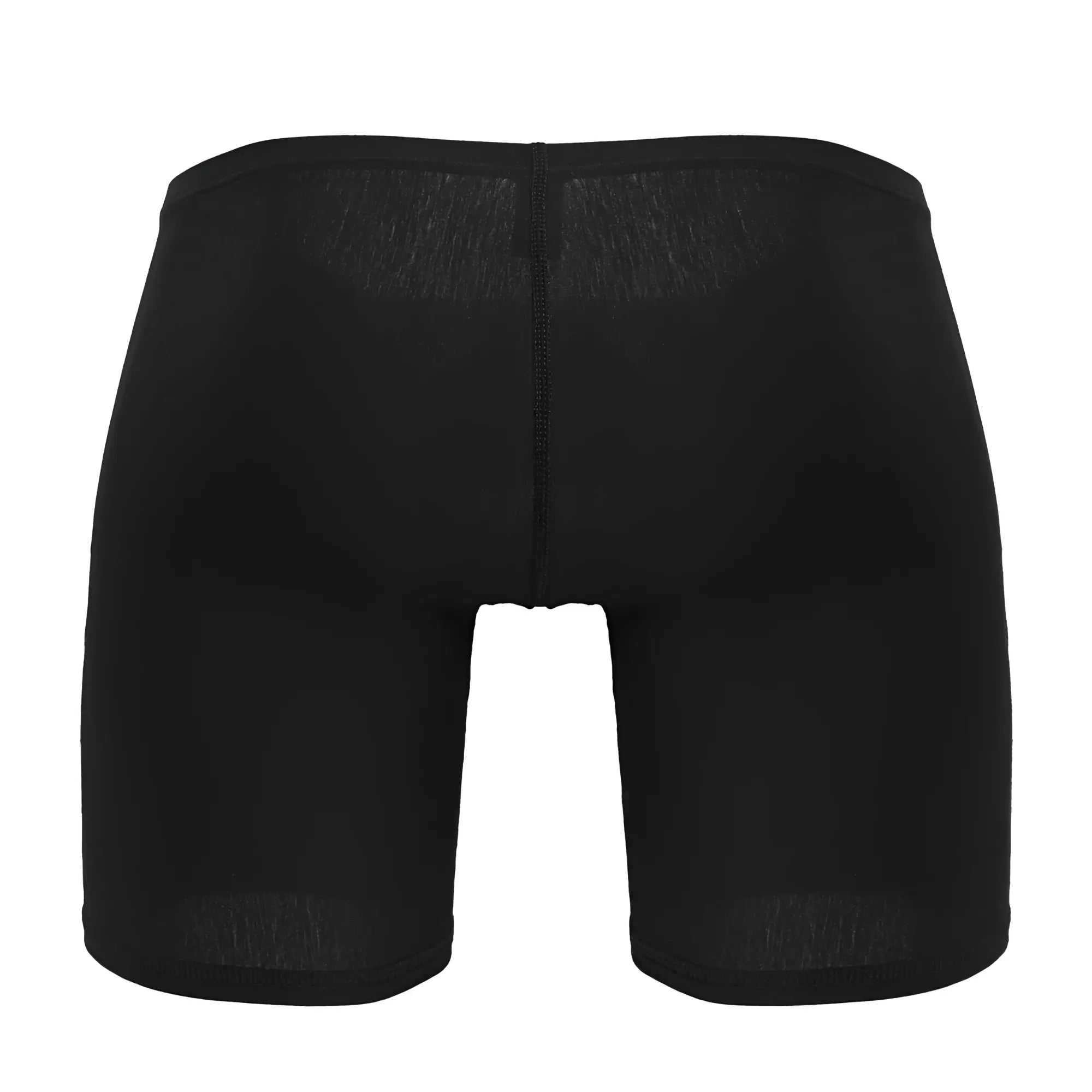 Black ergo wear ew1729 feel gr8 cotton boxer briefs showing the back side with mesh panel and reinforced seams