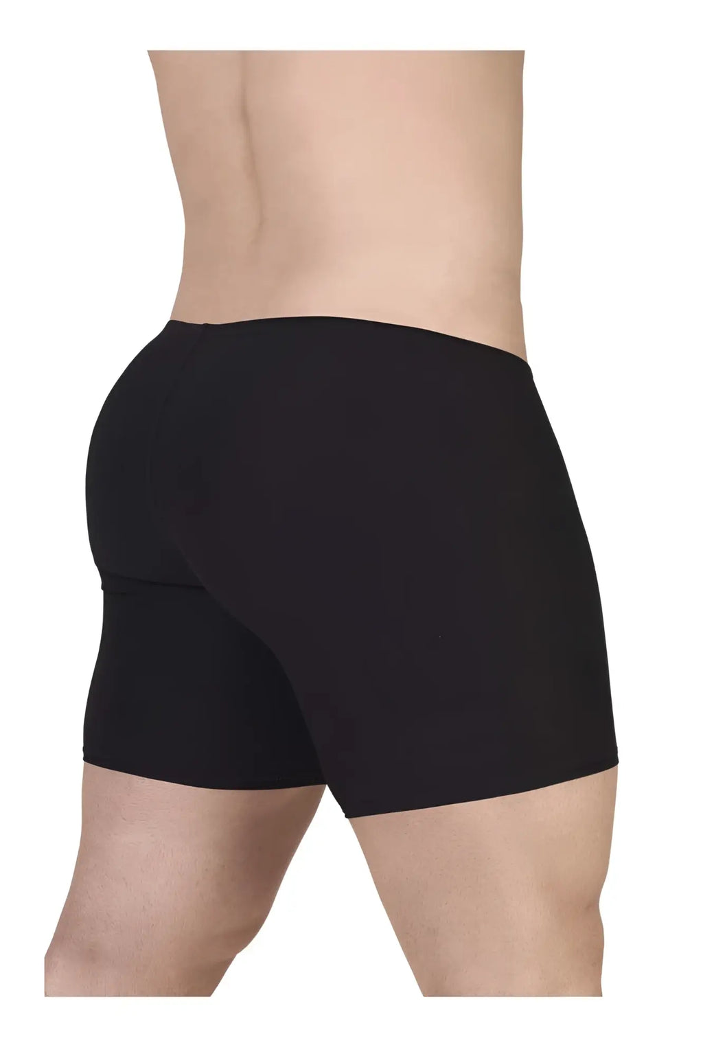 Black form-fitting seamless cotton boxer briefs by ergowear model ew1729 feel gr8 for comfortable daily wear