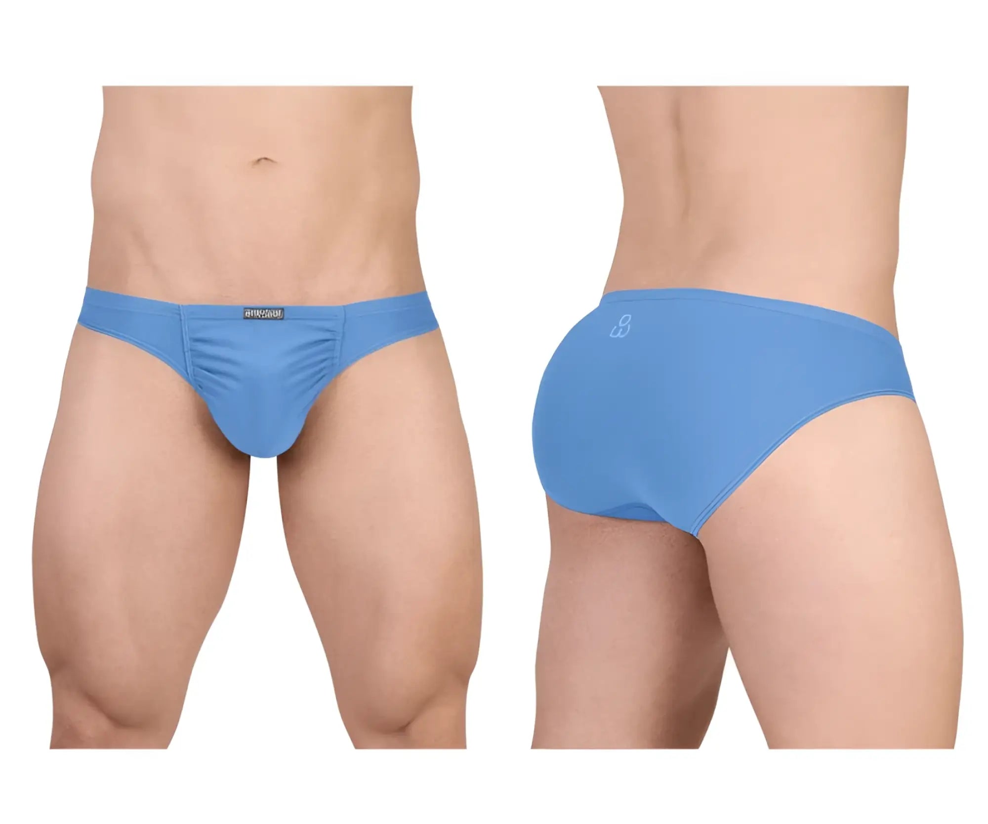 Blue ergo wear ew1731 feel gr8 cotton bikini briefs with smooth form-fitting fabric and subtle waistband branding