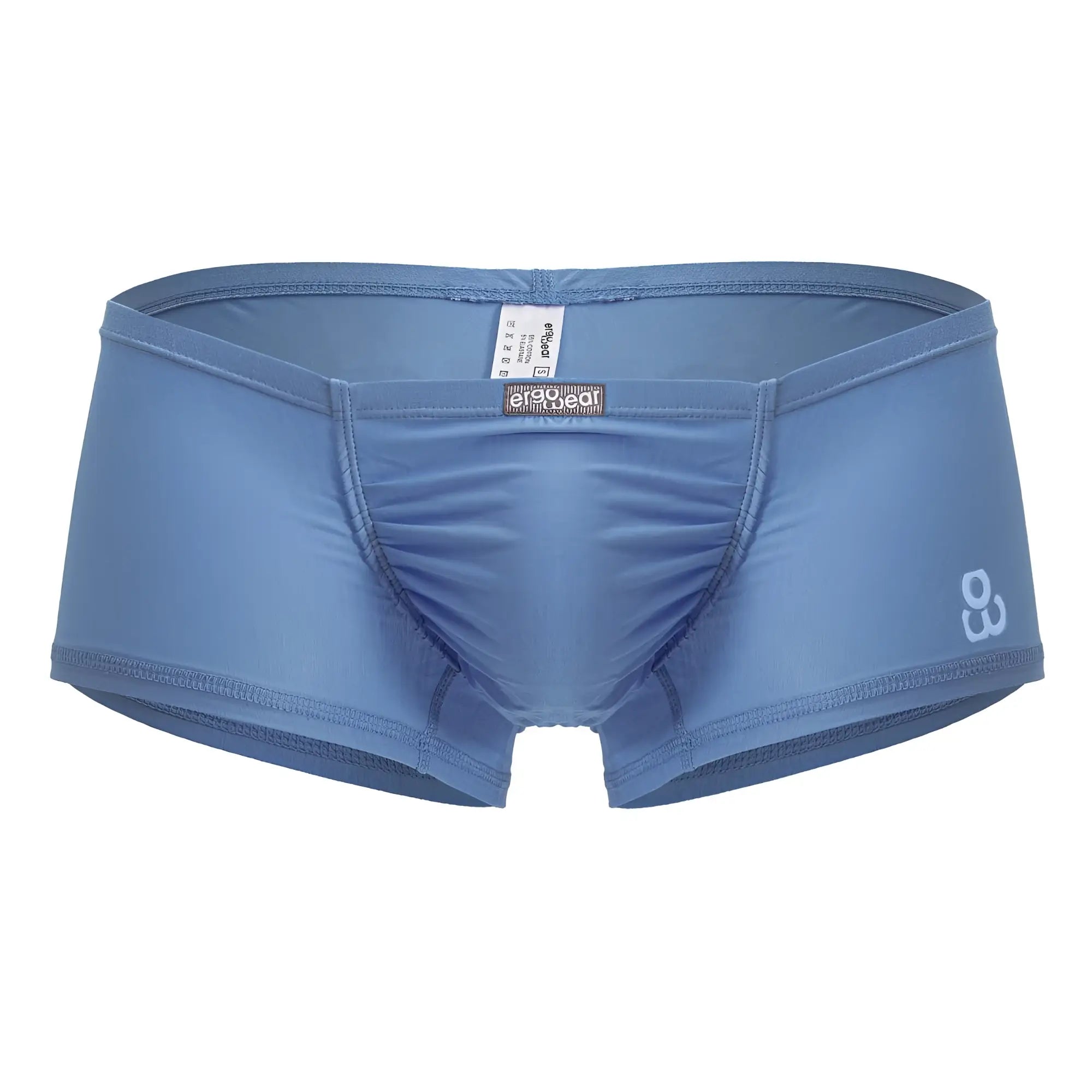 Ergowear ew1732 feel gr8 light blue cotton briefs with ergonomic design textured fabric and small white side logo