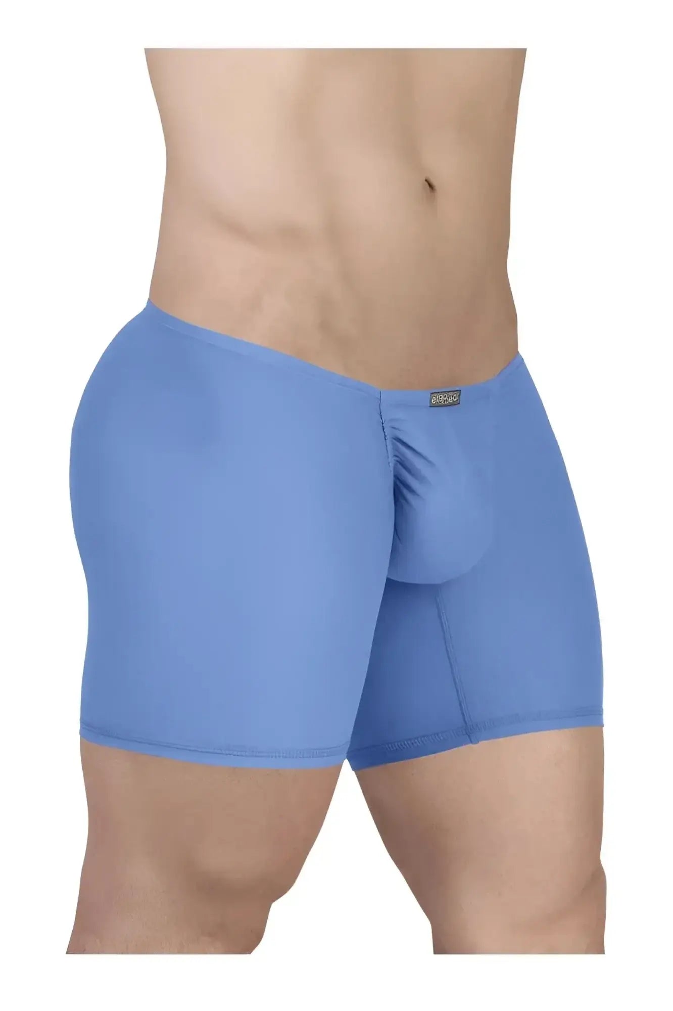 Light blue ErgoWear EW1733 FEEL GR8 cotton boxer briefs with supportive pouch and elastic waistband for men
