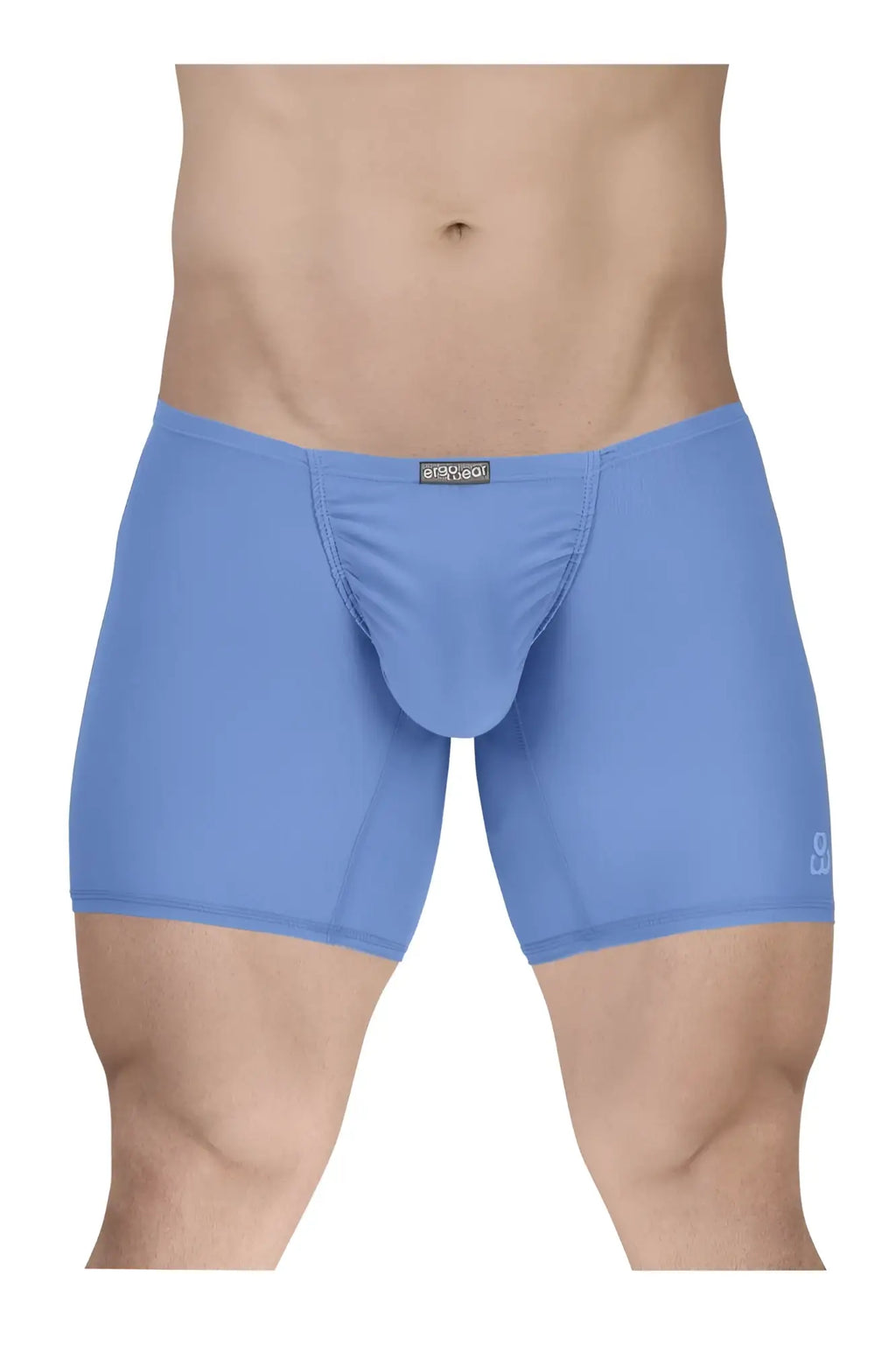 Light blue cotton ergo wear ew1733 feel gr8 men’s boxer briefs with supportive pouch and elastic waistband