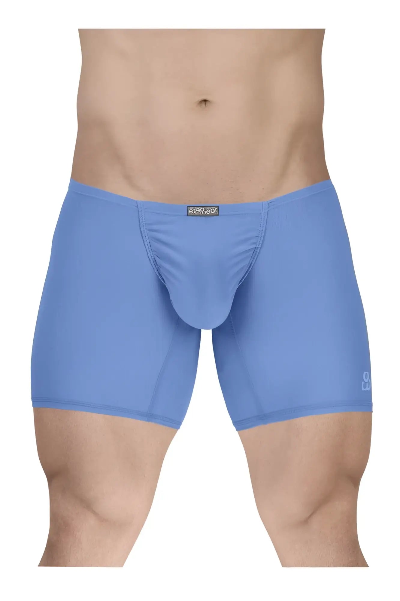 Light blue cotton ergo wear ew1733 feel gr8 men’s boxer briefs with supportive pouch and elastic waistband