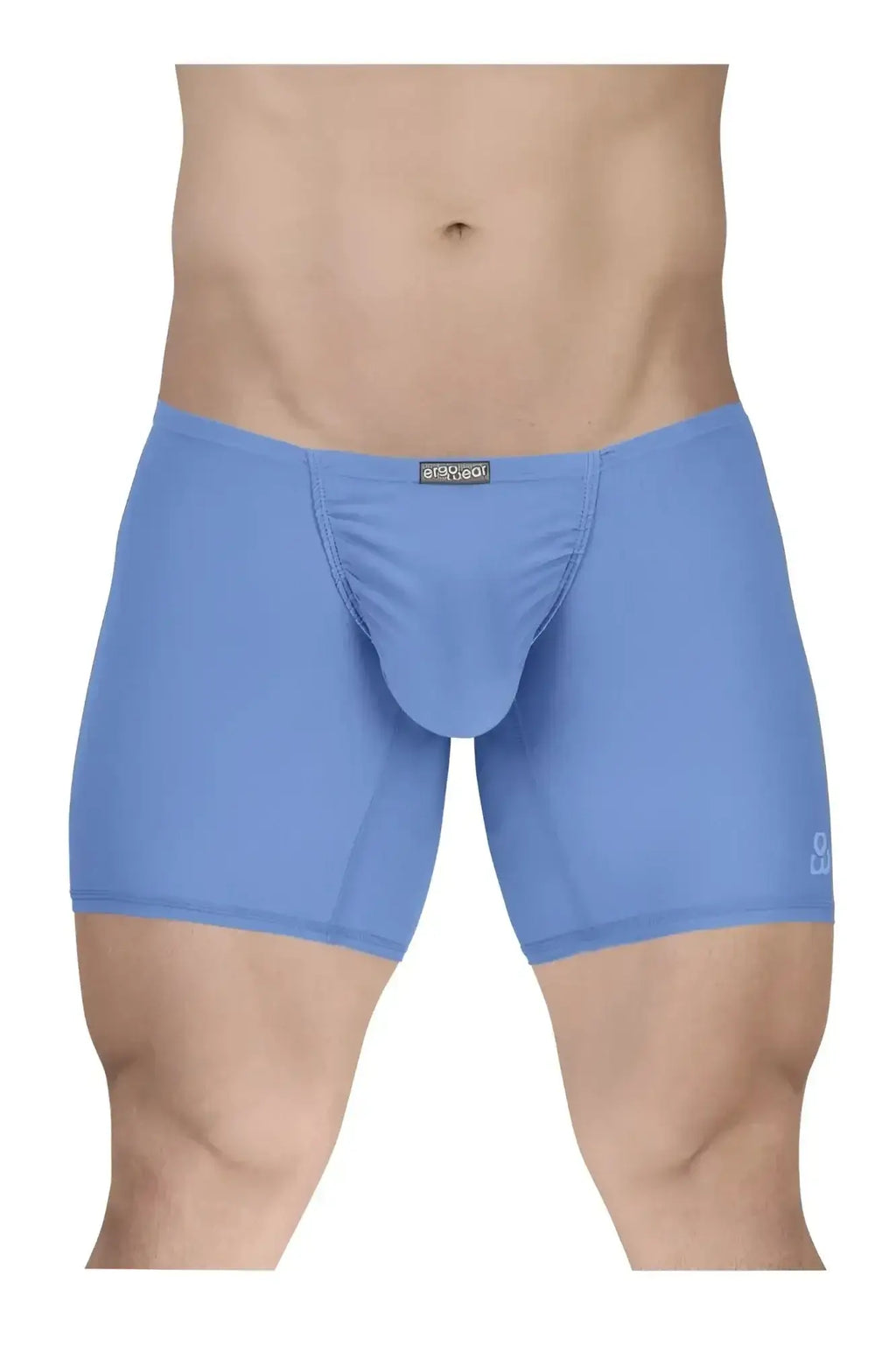 Light blue cotton ergo wear ew1733 feel gr8 men’s boxer briefs with supportive pouch and elastic waistband